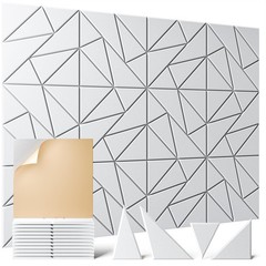12 Pack Acoustic Panels, 12″X 12″X 0.4″ Peel and Stick Sound Proof Foam Panel…