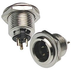 CESS 3-Pin Mini XLR Cable Male #04: Socket,3-Pin,2-Pack, Silver