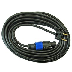 25 FOOT ft cord SPEAKON COMPATIBLE to dual BANANA plug 14ga GAUGE SPEAKER CABLE