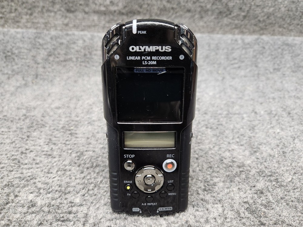 Olympus LS-20M Linear PCM Handheld HD Black Digital Voice Recorder USB/HDMI
