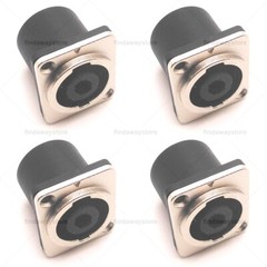 4pcs AFT 4 Pole Speakon Chassis Panel Mount Connector w/ Metal for Neutrik NL4MP