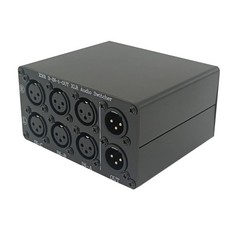 3-Way XLR Stereo Audio Switch Box, Balanced Audio Converter, Passive Signal S…