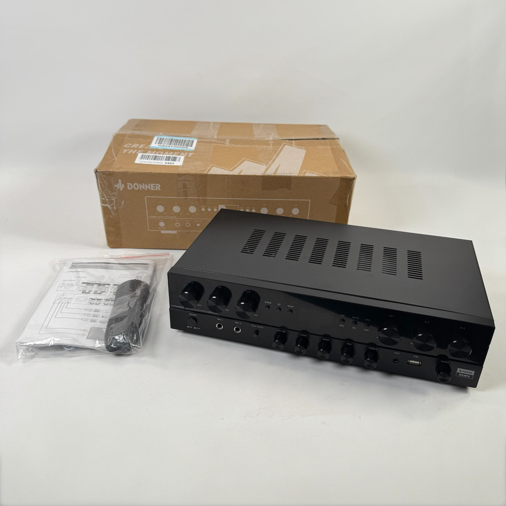 Donner MAMP6 Bluetooth HiFi 6 Channel Power Amplifier Receiver 1000W Audio Amp