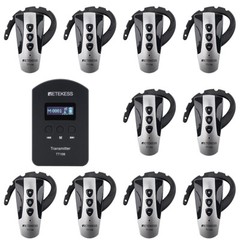 Retekess TT106 Wireless Microphone Tour Guide System Mic Transmitter 10 Receiver
