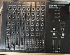 Boss BX-8 8-Channel Compact Stereo Mixer Working W/ Power Supply & Manual