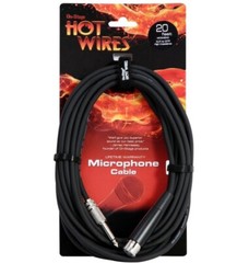 On-Stage Hot Wires Hi-Z Mic Cable 20′ XLR-QTR MC12-20HZ