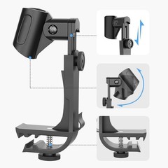 Saxophone Drum Clamp Music Mic Mount 90° Rotation Versatile for Various