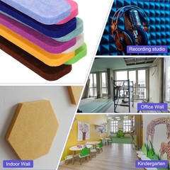 Acoustic Panels with 15 Push Pins (Dark Blue,Sky Blue,Blue,Light Blue)