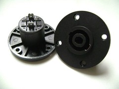 (2) Two Plastic NL4MPR Female SpeakON Connectors- Round Configuration.