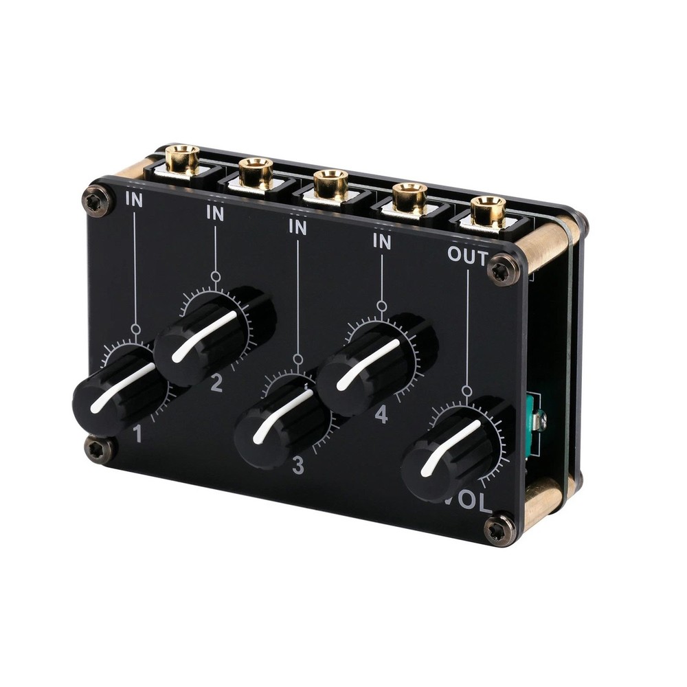 8.35*5.4*2.1cm 4 Channel 3.5mm Stereo Audio Mixer Fit For live performances