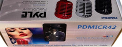 PYLE Vintage Retro Dynamic Vocal Microphone with 16ft XLR Cable, SILVER