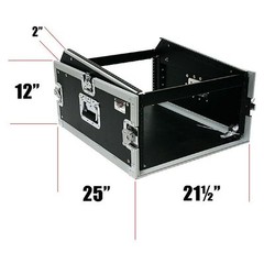 OSP 4 Space ATA DJ Mixer Amp Rack Road Case 12U Top Fits Presonus 16.4.2 mixer