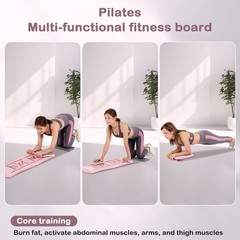 6-in-1 Pilates Board Reformer Kit, Multifunctional Foldable Home Pilates Equipme