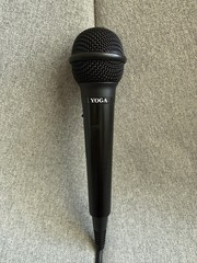 YOGA Corded Microphone with Key Control Function, Attached Cable Cord – Black
