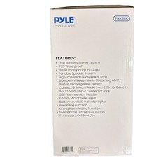 Pyle Bluetooth IPX5 Waterproof Portable Speaker With XLR Microphone, PNX8BK