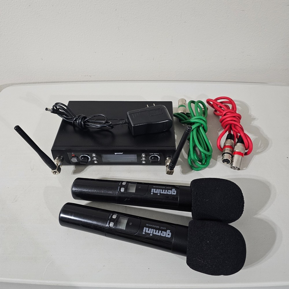 Gemini UHF-6200 Dual Handheld Receiver w/ 1 Microphone 682-695 MHz JH