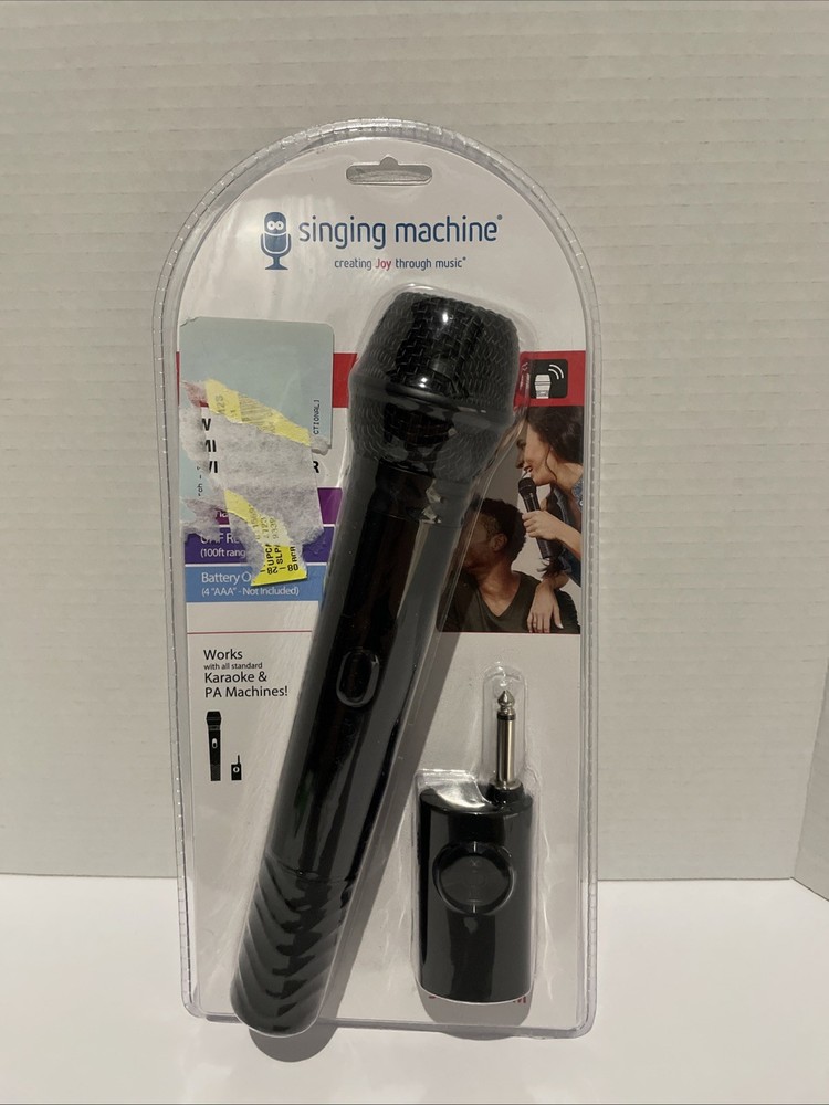 Singing Machine Wired Microphone for Karaoke, (Black)
