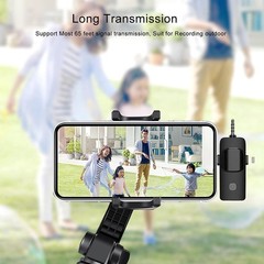 3.5mm Mini Lavalier Wireless Microphone Audio Video Recording For Android/iphone