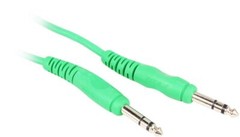 Rockville RCTR110G 10′ 1/4“ TRS to 1/4“ TRS Cable, Green, 100% Copper
