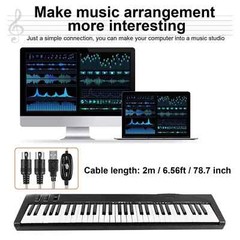 NEW USB IN-OUT MIDI Interface Cable Converter to PC Music Keyboard Adapter Cord