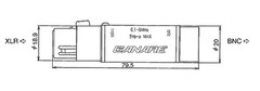 Canare BCJ-XJ-A10TRC XLR-F to BNC Adapter and 110-75 Ohm Transformer