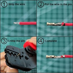 55 Sets Servo Plug Male Female Connector Crimp Pin Cable Kit with Crimping