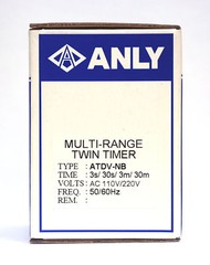 1pc Industrial Twin Dual Timer ATDV-NB 3S 30S 3M 30M AC110 AC220V ANLY Taiwan
