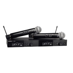 Shure SLXD24D Wireless System with Dual SLXD2/SM58 Handheld Transmitters – Freq