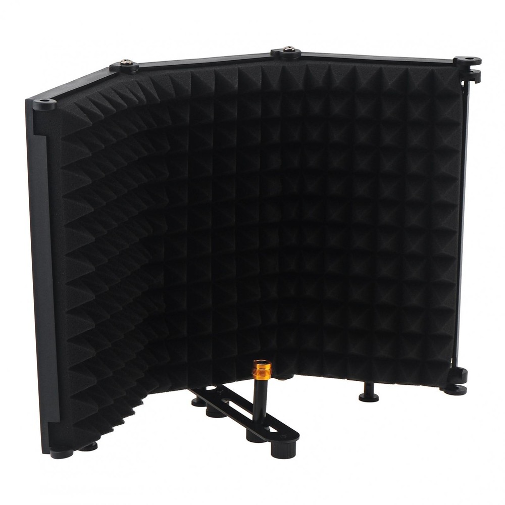 Microphone Isolation Shield for Recording Studio Wind Screen Foldable 3/8″,5/8″