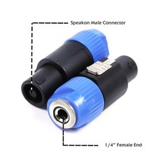 4pcs 1/4 Inch to NL4 Plug Adapter for Full Audio Bandwidth Support 20Hz-20kHz