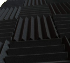12 Pack Wedge RED/Black Acoustic Soundproofing Studio Foam Tiles 2″x12″x12″