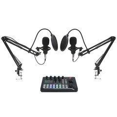 F998 Max Sound Card+BM800 Condenser Microphone Pro Audio Mixer Podcast Equipment