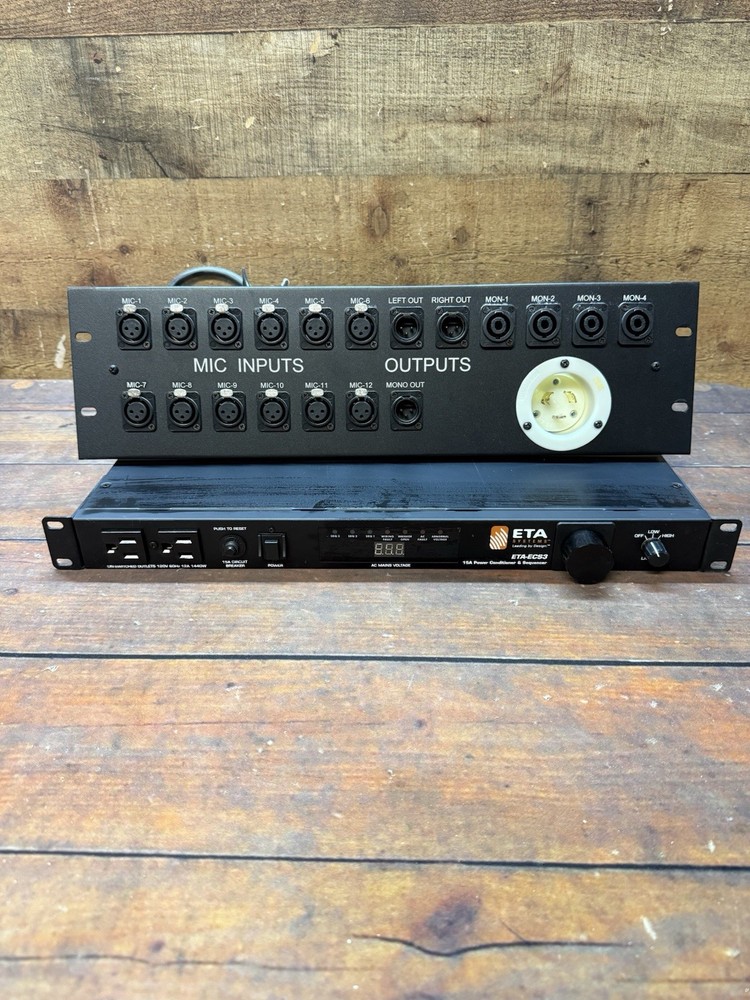 Pyle Rack Mount Power Conditioner Strip Supply USB Charging Port PCO865