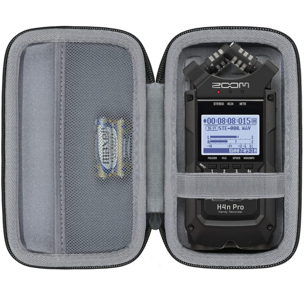 co2CREA Hard Case Replacement for Zoom H4n Pro Portable Recorder Black