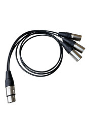 Premium 3 Way XLR Splitter Cable, Microphone Y Cable for Professional Audio Reco