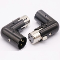 8 Pcs XLR 3-Pin Right Angle Adapter Male and Female Adjustable 4 Angle Positions