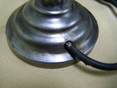 Vintage lollipop Microphone Steel and brass mid century modern industrial