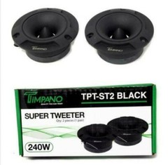 2 x Timpano TPT-ST2 4″ Super Loud Tweeters Black Titanium Bullet 240 Watts NEW!