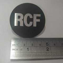 4pcs Replacement Rcf 50mm W/ Pin badge Emblem Logo Aluminum Aftermarket
