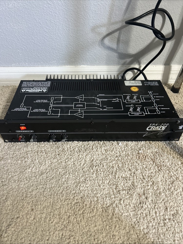 Crate pro audio spa 200 stereo power amplifier Missing 1 Knob