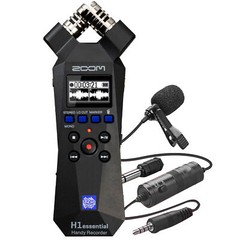 Zoom H1essential Float Portable Audio Recorder and Lavalier Condenser Microphone