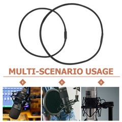 12Pcs Black Elastic Bands Replacement for Microphone Shock Mount High Absorption