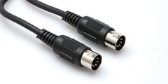 Hosa MID-305BK Black MIDI Cable, 5 feet