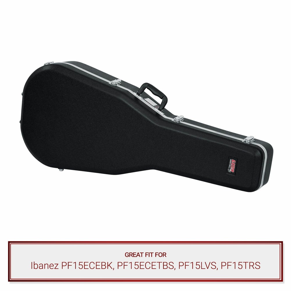 Gator Dreadnought Guitar Case fits Ibanez PF15ECEBK/PF15ECETBS/PF15LVS/PF15TRS