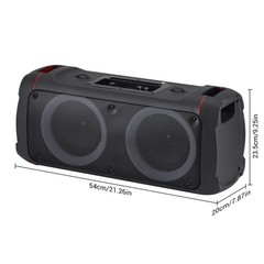 Bluetooth Wireless Portable Speaker Stereo 2*6.5in USB FM Powerful Sound Speaker