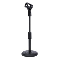 Desktop Microphone Stand, Upgraded Adjustable Table Mic 13.9 inches, Black