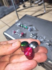 16 Akai MPC QLink knobs q link touch sensitive METAL .. Red Green/Purple Chrome