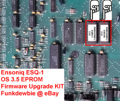 Ensoniq ESQ-1 OS 3.5 EPROM Firmware Upgrade KIT / Brand New ROM Upgrade Chips