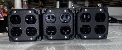 Square D custom power distro box 6x 20 amp breakers outlets NEMA SS2-50P