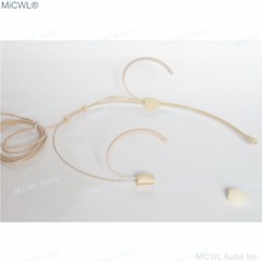 MiCWL Double ear Wearing Headset Microphone for Shure Sennheiser AKG MiPro ACT